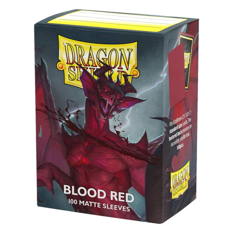 Dragon Shield 100 Matte Sleeves - Blood Red