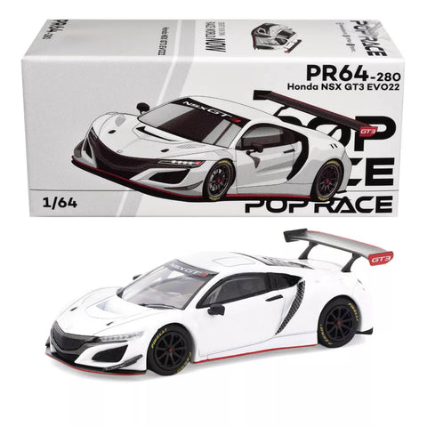 POP Race 1/64 PR64-280 Honda NSX GT3 EVO22 White