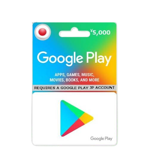Google Play Gift Card Japan 5000 Yen | PLAYe
