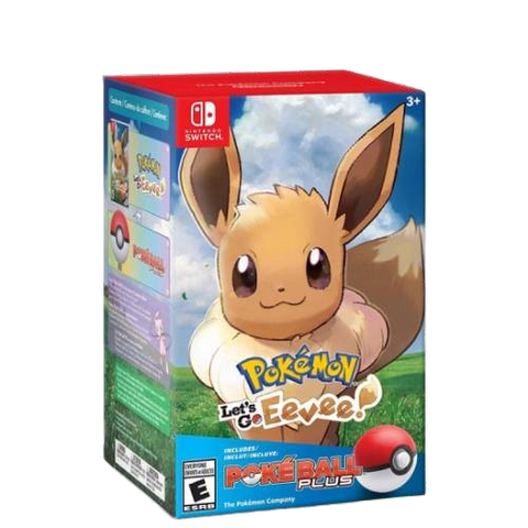 Nintendo Switch Pokemon Poke Ball Plus Eevee Game Bundle