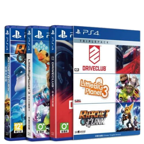 PS4 Triple Pack 3 (Driveclub / LittleBigPlanet 3 / Ratchet & Clank)