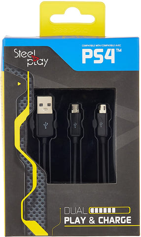 PS4 SteelPlay Dual Play &  Charge Cable