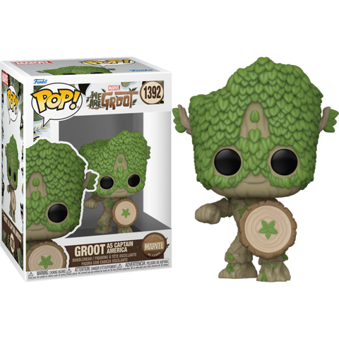 Funko POP! (1392) We Are Groot as Captain America