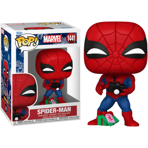 Funko POP! (1441) Marvel Holiday Spider Man Open Gift