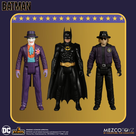 Mezco Toyz 5 Points Batman (1989) Deluxe Set (Set of 3)