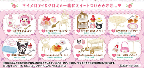 Re-Ment My Melody and Kuromi Sweet Tea Party (Set of 8)