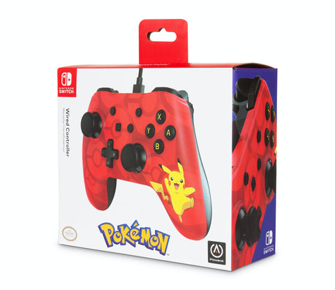 Nintendo Switch Powera Wired Controller - Red Pikachu