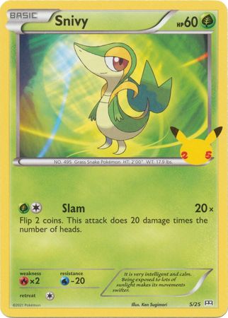 Pokemon 25th Snivy Big Promo Card