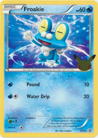 Pokemon 25th Froakie Big Promo Card