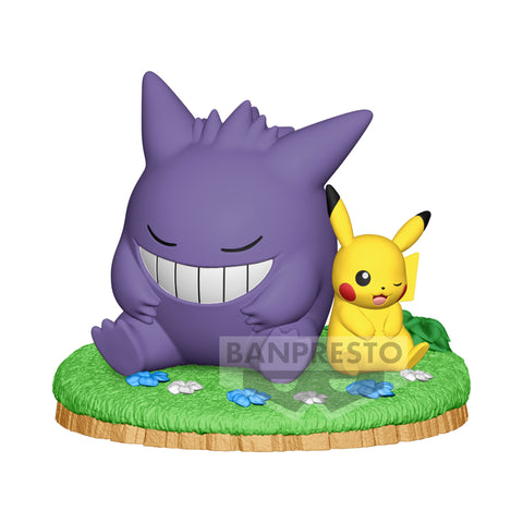Pokemon Kutsurogi Time Gengar & Pikachu Figure