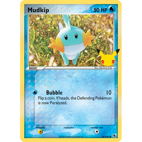 Pokemon 25th Mudkip Big Promo Card