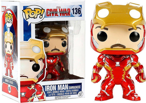 Funko POP! (136) Civil War Iron Man (Unmasked)