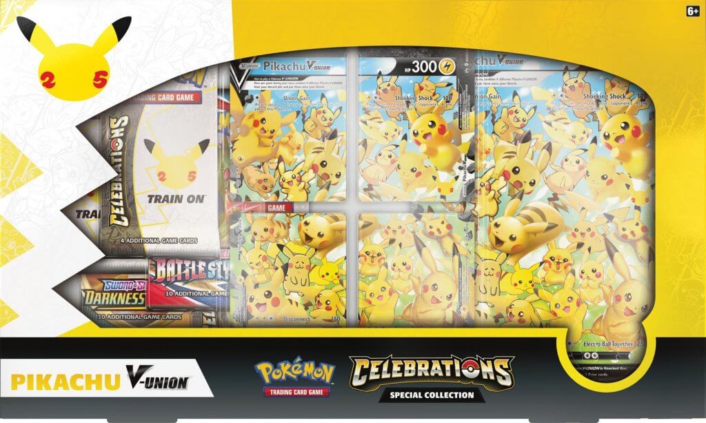 pokemon card pikachu 25th anniversary Pokemon TCG 25th Anniversary Pikachu V-Union