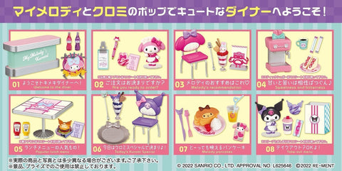 Re-Ment My Melody Kuromi Tokimeki Diner (Set of 8)