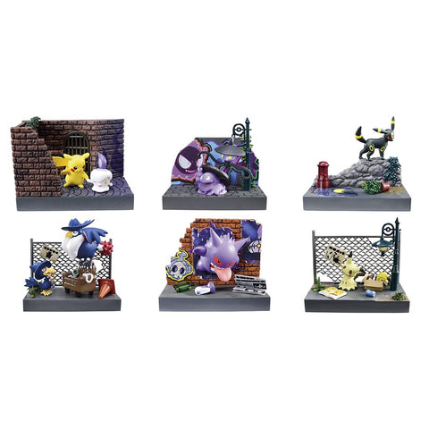 Re-Ment Pokemon Town Night Back Alley (Set of 6)