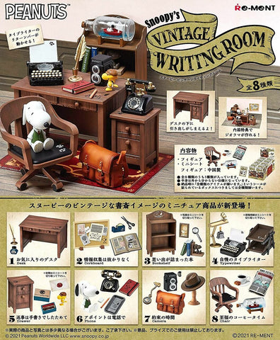 Re-Ment Snoopy's Vintage Writting Room (Set of 8)