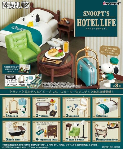 Re-Ment Snoopy's Hotel Life (Set of 8)