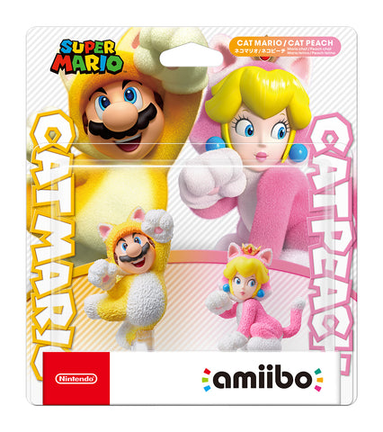 Amiibo Super Mario Cat Mario/Peach Double Pack