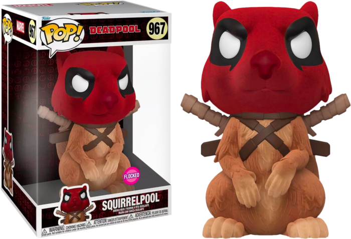 Funko POP! (967) Deadpool 30th Squirrelpool Flocked 10-Inch | PLAYe