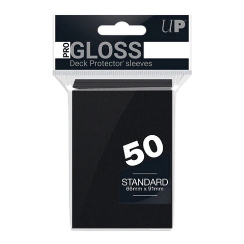 Ultra Pro 50 Gloss Deck Protector Sleeves Black