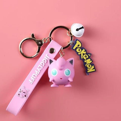 Pokemon Keychain with Bell Strap Jigglypuff