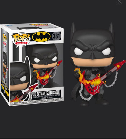 Funko POP! (381) Death Metal Batman with Guitar Pre Exclusive