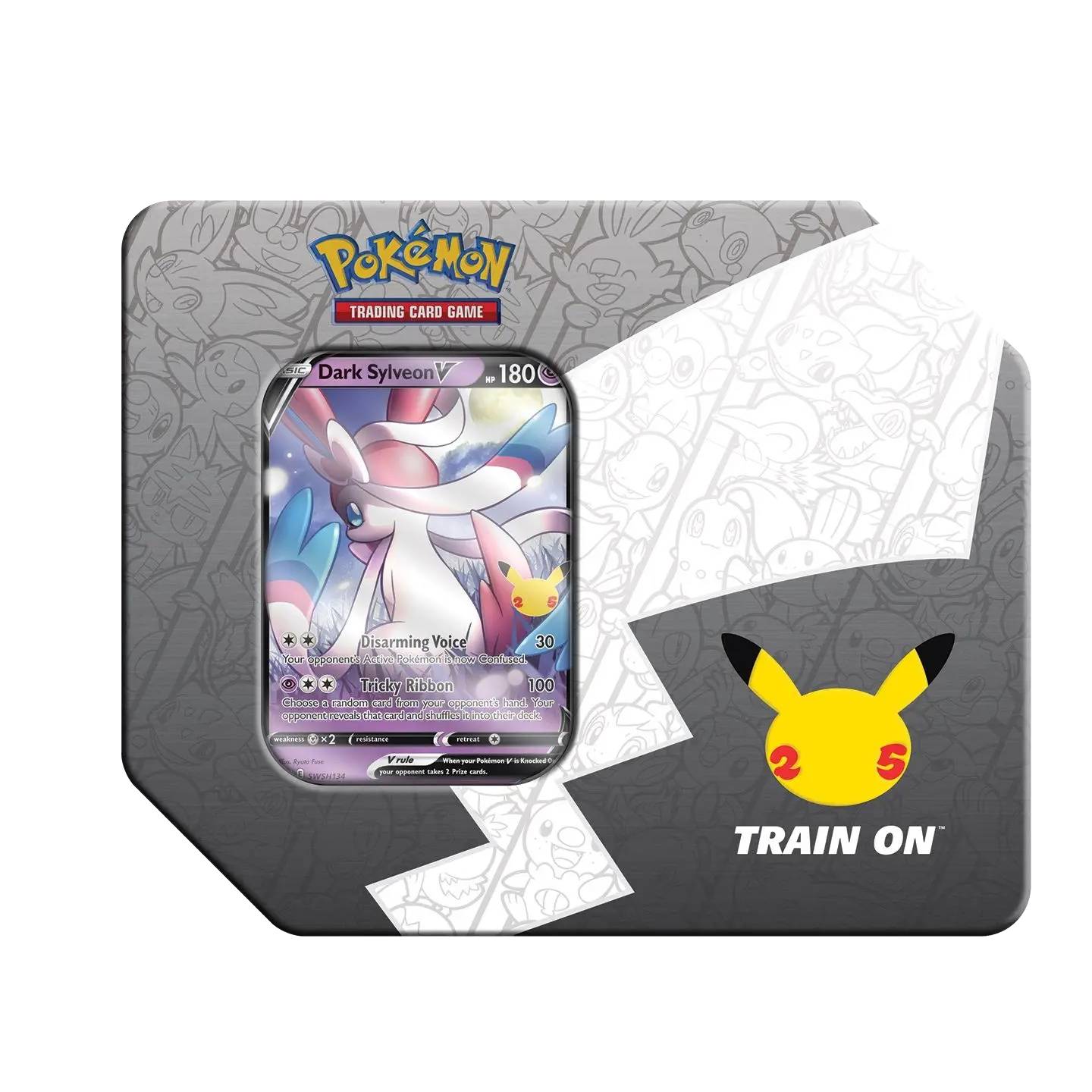 Pokemon TCG 25th Anniversary Big Tin - Dark Sylveon V | PLAYe Pokemon TCG 25th Anniversary Big Tin - Dark Sylveon V | PLAYe