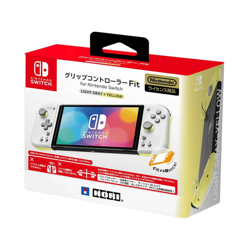 Nintendo Switch Hori Split Pad Compact Light Gray and Yellow