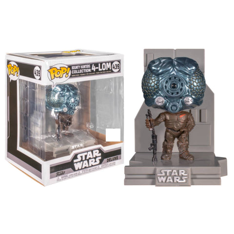 Funko POP! (439) Star Wars 4-Lom Metallic Bounty Hunter Deluxe