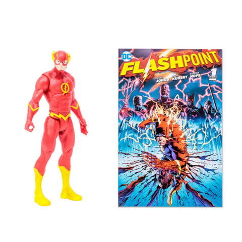 Flashpoint The Flash Page Punchers figure with comic