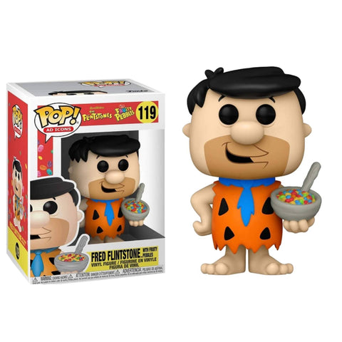 Funko POP! (119) Fruity Pebbles Fred Flintstone with Cereal