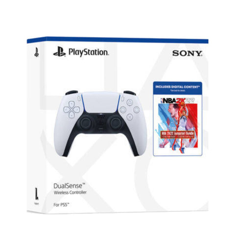 PS5 Dual Sense White + NBA 2K22 Jump Start DLC