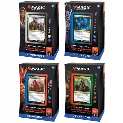 Magic The Gathering Battle for Baldur's Gate Commander Decks (Set of 4)