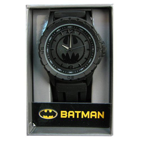 Batman Black Logo Rubber Strap Watch