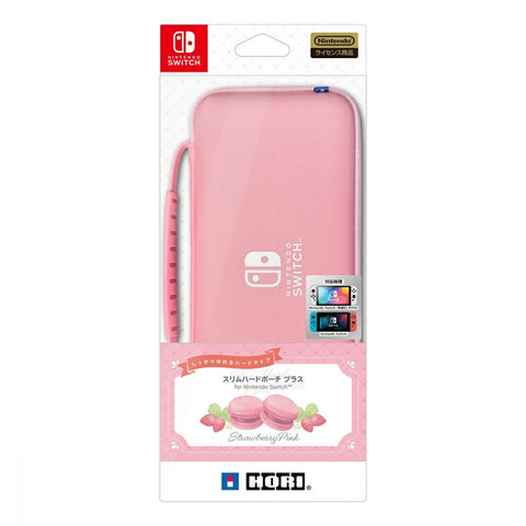 Nintendo Switch Oled Slim Hard Pouch - Strawberry Pink