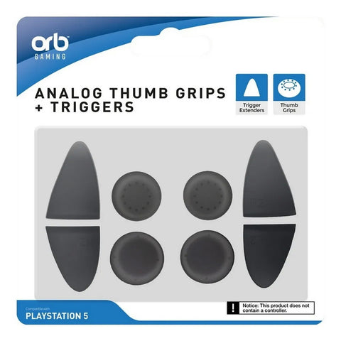 PS5 Orb Gaming Analog Thumb Grips + Triggers