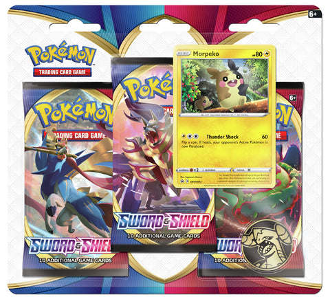 Pokemon SS1 Sword and Shield 3 Packs Blister- Morpeko