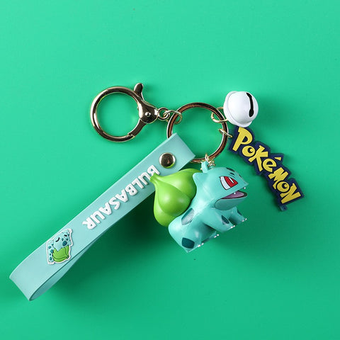 Pokemon Keychain with Bell Strap Bulbasaur