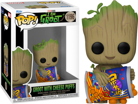 Funko POP! (1196) Marvel I Am Groot Groot With Cheese Puffs
