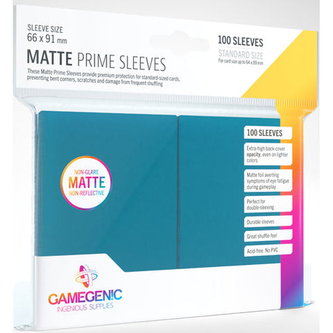 GameGenic 100 Matte Prime Sleeves - Blue