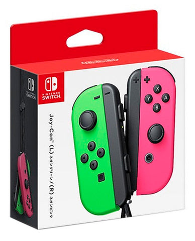 Nintendo Switch JoyCon Controller Neon Green/Pink (Local)