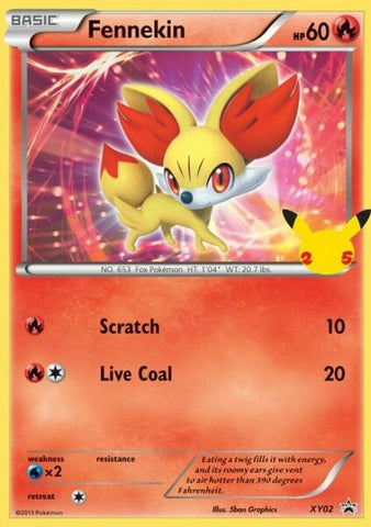 Pokemon 25th Fennekin Big Promo Card