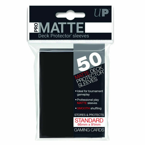 Ultra Pro 50 Matte Deck Protector Sleeves Black