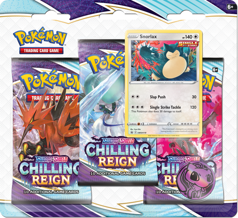 Pokemon SS6 Chilling Reign 3-Pack Blister - Snorlax