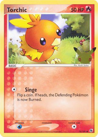 Pokemon 25th Torchic Big Promo Card